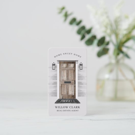 国素朴木戸実在地代理 名刺 (スタンド正面)