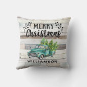 国素朴木材ヴィンテージトラックファミリー名 クッション (裏面)