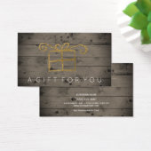 国素朴木材金ゴールドギフトカード証明書 (デスク)