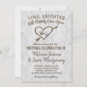 国素朴樺の木ツリーハート結婚式招待状 招待状 (正面)