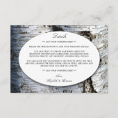 国素朴樺の木ツリー結婚の詳細挿入 エンクロージャーカード (正面)