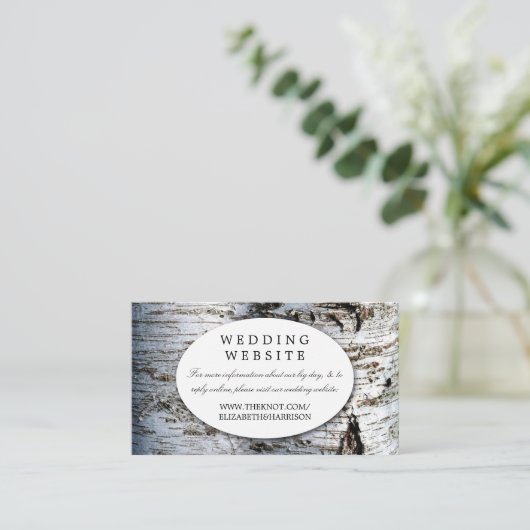 国素朴樺の木ツリー結婚のWebサイトの挿入 エンクロージャーカード (スタンド正面)