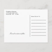 国素朴樺の木ツリー結婚式の日付を保存 案内ポストカード (裏面)