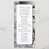 国素朴樺の木ツリー結婚式 プログラムテンプレート プログラム (裏面)