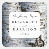 国素朴樺の木ツリ結婚ーズ スクエアシール (正面)