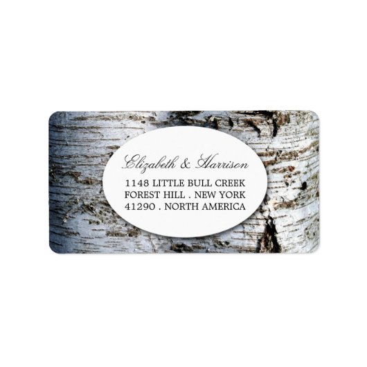 国素朴樺の木ツリ結婚ーズ ラベル (正面)