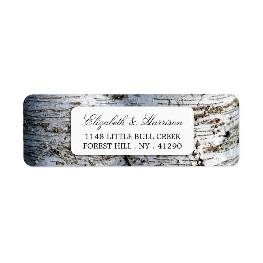 国素朴樺の木ツリ結婚ーズ ラベル (正面)