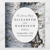 国素朴樺の木ツリ結婚ーズ ワインラベル (シングルラベル)