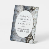 国素朴樺の木ツリ結婚ーズ 台座サイン (正面)