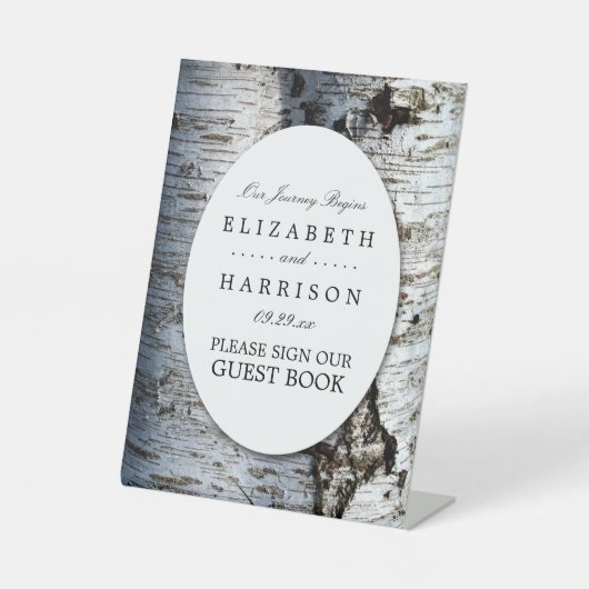 国素朴樺の木ツリ結婚ーズ 台座サイン (正面)