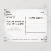 国素朴樺の木ハートイニシャルブライダルシャワー ポストカード (裏面)