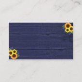 国素朴海軍ひまわり結婚のウェブサイト エンクロージャーカード (裏面)