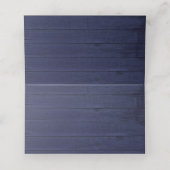 国素朴海軍ウッドサンフラワーフローラ結婚 プレイスカード (内部開封)