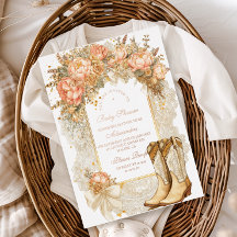 国素朴牡丹ブーツ赤ちゃんシャワー