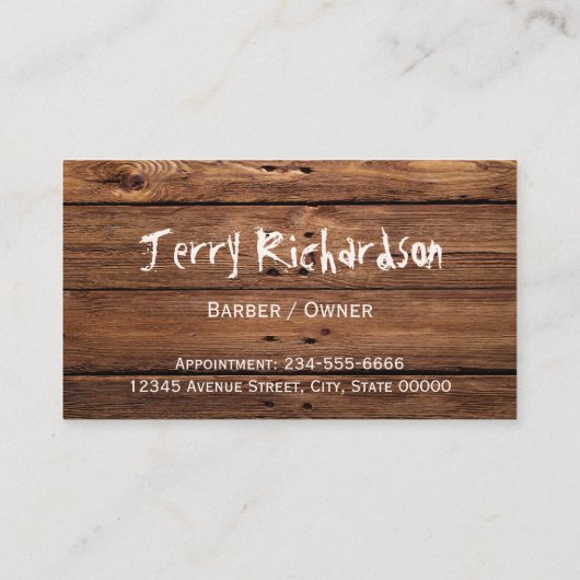 国素朴理容師店はさみとカミソリ 名刺 (裏面)