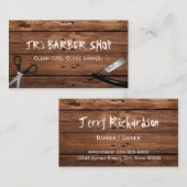 国素朴理容師店はさみとカミソリ 名刺 (正面/裏面)