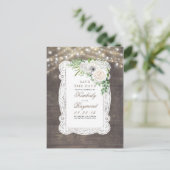 国素朴白の花レース日付を保存 案内ポストカード (スタンド正面)