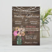 国素朴秋冬の秋の結婚メイソンJa 招待状 (スタンド正面)