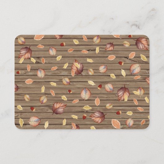 国素朴秋秋の結婚式詳細 エンクロージャーカード (裏面)