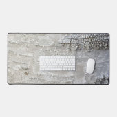 国素朴自然ホワイト樺の木バーク写真 デスクマット (キーボード&マウス)