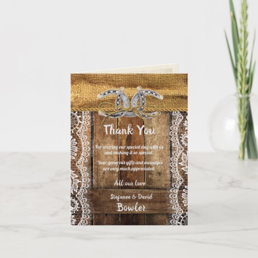 国素朴西結婚サンキューカード サンキューカード (正面)