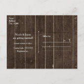 国素朴西部の結婚式の日付の種類を保存 案内ポストカード (裏面)