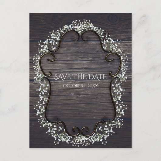 国素朴西部の赤ちゃんの息は日付を保存 案内ポストカード (正面)