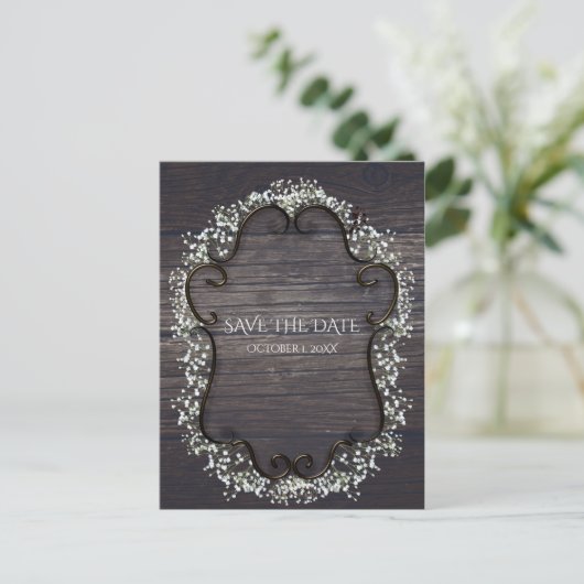 国素朴西部の赤ちゃんの息は日付を保存 案内ポストカード (スタンド正面)