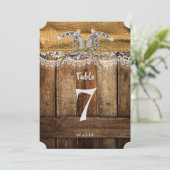 国素朴西部結婚のテーブル番号 招待状 (スタンド正面)