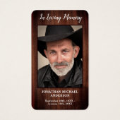 国素朴記念フォト葬儀祈りの言葉カード (正面)