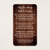 国素朴記念フォト葬儀祈りの言葉カード (裏面)