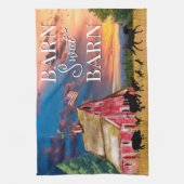 国素朴赤の動物舎 キッチンタオル (縦)