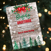 国素朴赤弓タイホリデークリスマス シーズンカード