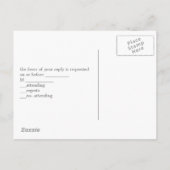 国素朴農赤い納屋の結婚式RSVP インビテーションポストカード (裏面)