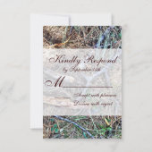 国素朴迷彩柄迷彩結婚式RSVPカード 出欠カード (裏面)