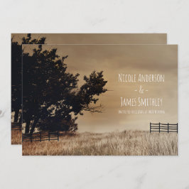 国素朴野の国ミニマルの結婚式 招待状