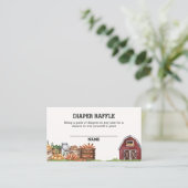 国素朴野菜おむつラッフルベビーシャワー エンクロージャーカード (スタンド正面)