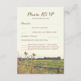 国素朴防の結婚返信カード 出欠カード