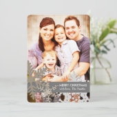 国素朴雪の結晶クリスマスフォトカード シーズンカード (スタンド正面)