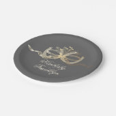 国素朴馬の靴のカップル結婚ズ ペーパープレート (アングル)