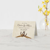 国素朴馬の靴は日付を保存 カード (黄色い花)