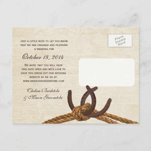 国素朴馬の靴は日付を保存 案内ポストカード (裏面)