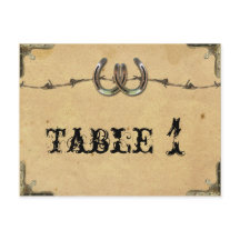 国素朴馬蹄鉄骨付きテーブル番号