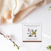 国素朴鶏の鶏のQRコード正方形バス スクエア名刺