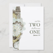 国素朴2が一つの結婚式招待状 招待状 (正面)