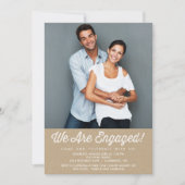 国素朴 |フォト婚約パーティ招待状 招待状 (正面)