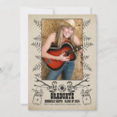 国素朴 | 写真卒業パーティー 招待状 (正面)