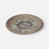 国素朴 |木と緑結婚の木 ペーパープレート (アングル)