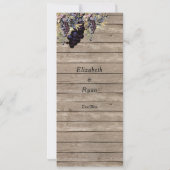 国素朴、木材、ブドウ園、ワインリスト (裏面)