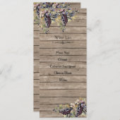 国素朴、木材、ブドウ園、ワインリスト (正面/裏面)